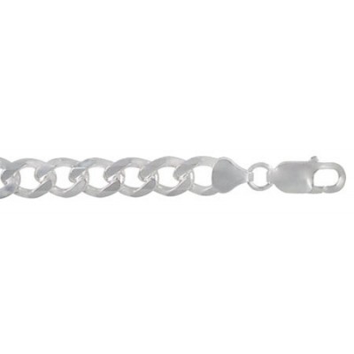 3.8mm Curb Chain, 7" - 28" Length, Sterling Silver